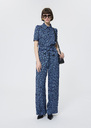 Pia Pants midnight blue with mini heart print Night TARA JARMON US