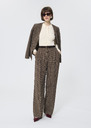 Parigi trousers beige Prince of Wales check Taupe color TARA JARMON US