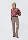 Poupee Pants beige in cold wool Taupe color TARA JARMON US