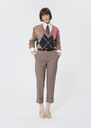 Philippa trousers beige in cold wool Taupe color TARA JARMON US