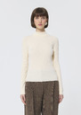 Prudie sweater ecru in extra-fine ribbed knit Off-white TARA JARMON US
