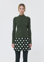 Prudie sweater extra-fine ribbed green knit Vert anglais TARA JARMON US