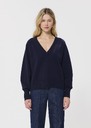 Paz sweater midnight blue merino and alpaca wool Night TARA JARMON US