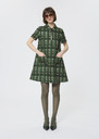 Rubina Dress green plaid double canvas Cactus TARA JARMON US