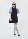 Roch Dress midnight blue double canvas Night TARA JARMON US