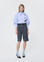 Scott Shorts navy blue with small checks Night TARA JARMON US