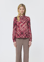 Tonio top pink plaid print Raspberry TARA JARMON US
