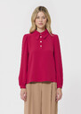 Tonio top red crepe Garnet TARA JARMON US