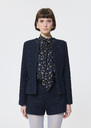 Velvet Jacket midnight blue iridescent tweed Night TARA JARMON US