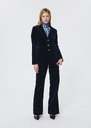 Vetty Jacket midnight blue velvet Night TARA JARMON US