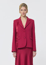 Vincent jacket red in cold wool Garnet TARA JARMON US