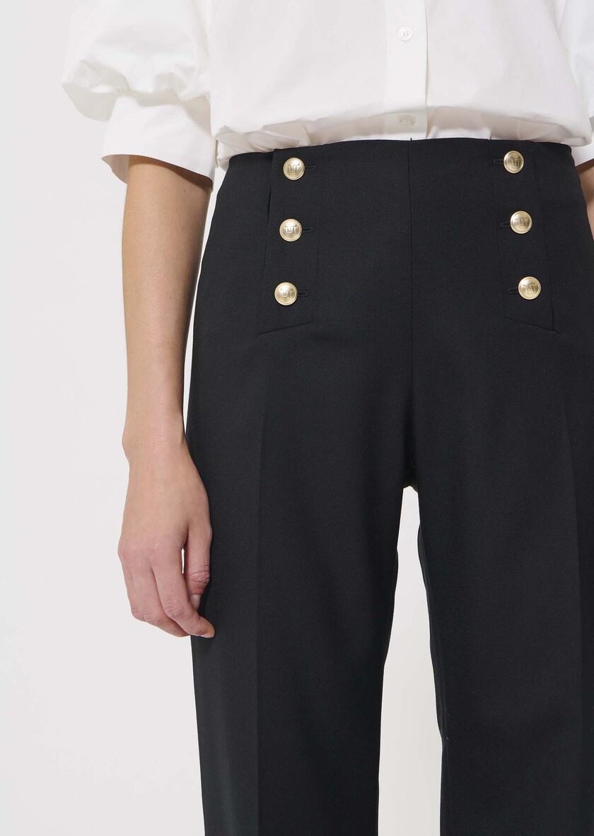Pepino trousers black cold wool Black TARA JARMON US