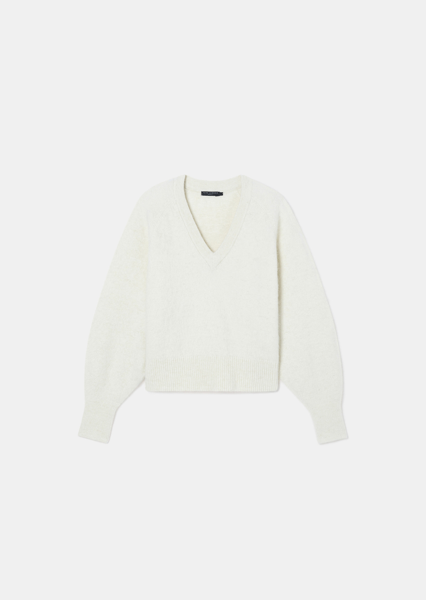 Paz sweater ecru in wool and alpaca Off-white TARA JARMON US