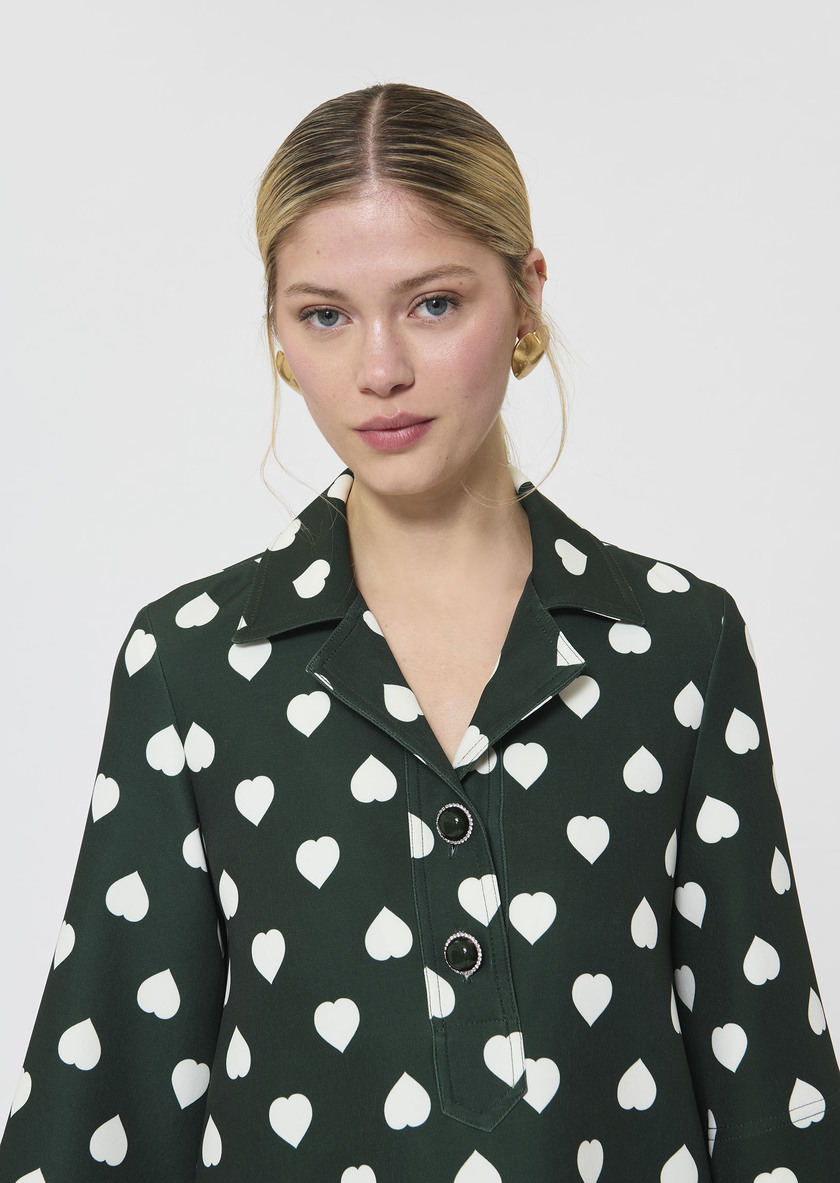 Robe Ross green with heart print Green TARA JARMON US