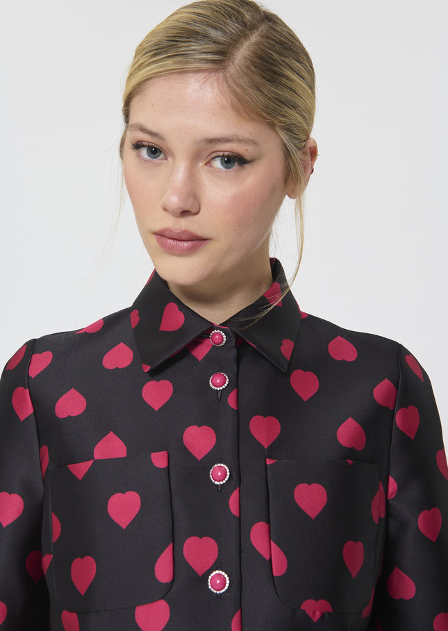 Carolane shirt black with heart print Black TARA JARMON US