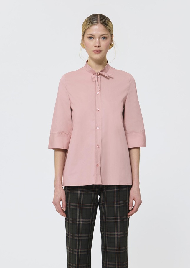 Clea shirt pale pink poplin Blush TARA JARMON US