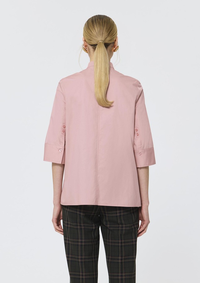 Clea shirt pale pink poplin Blush TARA JARMON US
