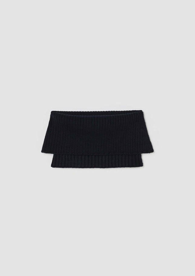Eclipse Detachable Collar black wool Black TARA JARMON US