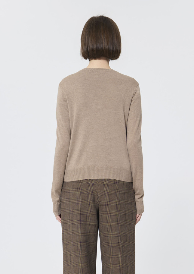 Ginno Vest beige wool Cafe au lait TARA JARMON US