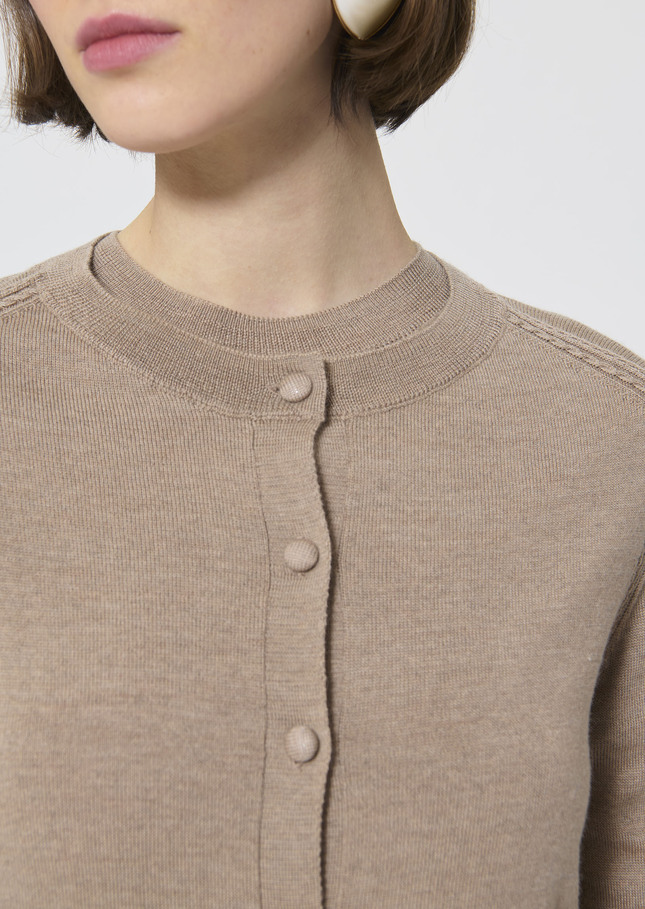 Ginno Vest beige wool Cafe au lait TARA JARMON US