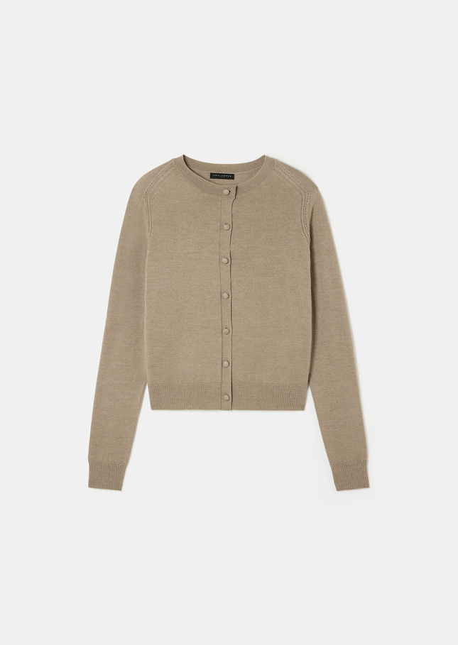 Ginno Vest beige wool Cafe au lait TARA JARMON US