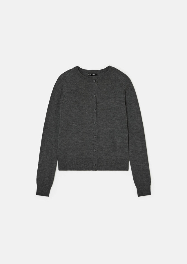 Ginno Vest heather grey merino wool Gray grey TARA JARMON US