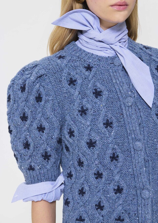 Georges vest midnight blue buttoned knit Night TARA JARMON US