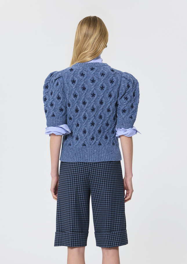 Georges vest midnight blue buttoned knit Night TARA JARMON US