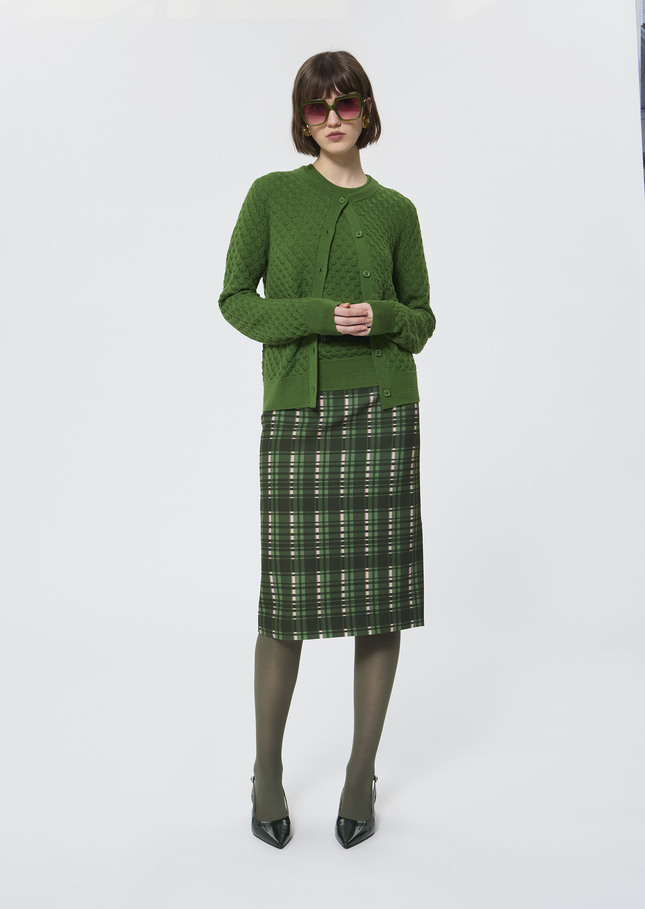 Gerty vest green merino wool Cactus TARA JARMON US