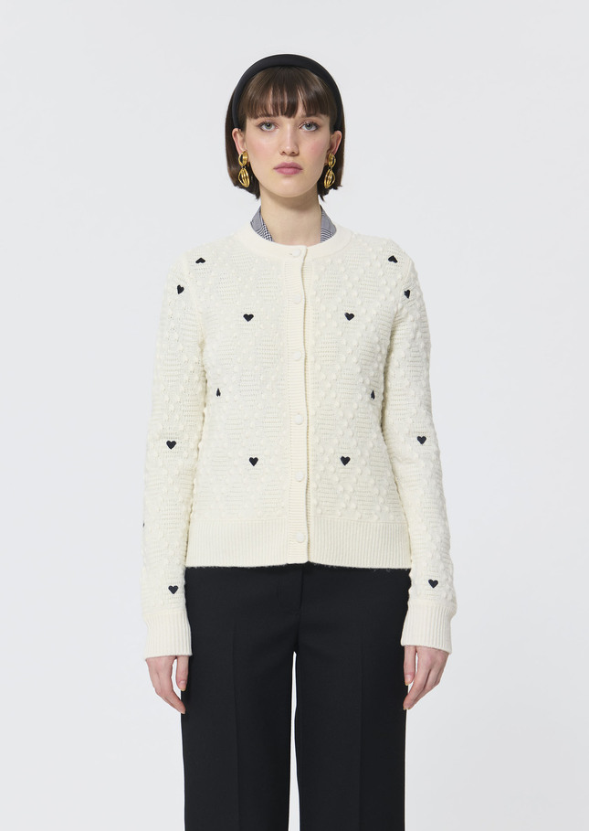 Guy Vest ecru wool with a cashmere feel Off-white TARA JARMON US