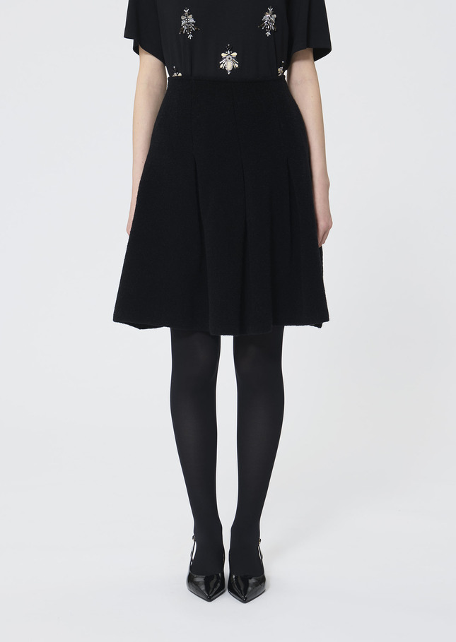 Jello Skirt black bouclé knit Black TARA JARMON US