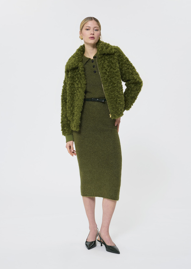Janna skirt green brushed alpaca Green TARA JARMON US
