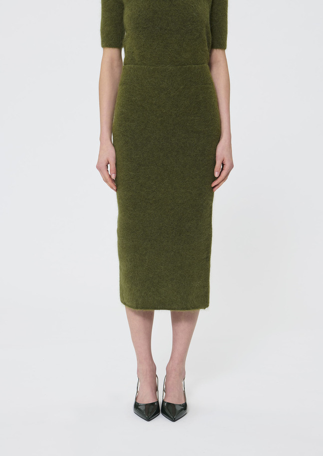 Janna skirt green brushed alpaca Green TARA JARMON US
