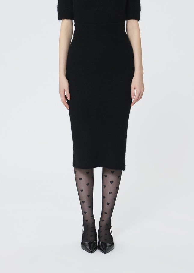 Janna skirt black brushed alpaca Black TARA JARMON US
