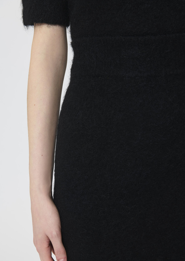 Janna skirt black brushed alpaca Black TARA JARMON US