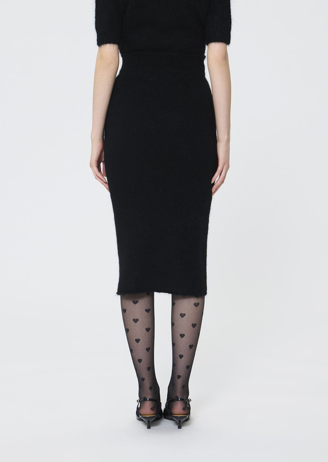 Janna skirt black brushed alpaca Black TARA JARMON US
