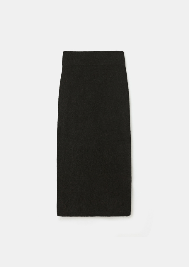 Janna skirt black brushed alpaca Black TARA JARMON US
