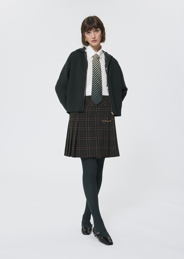 Jannie Skirt green checkered Vert anglais TARA JARMON US
