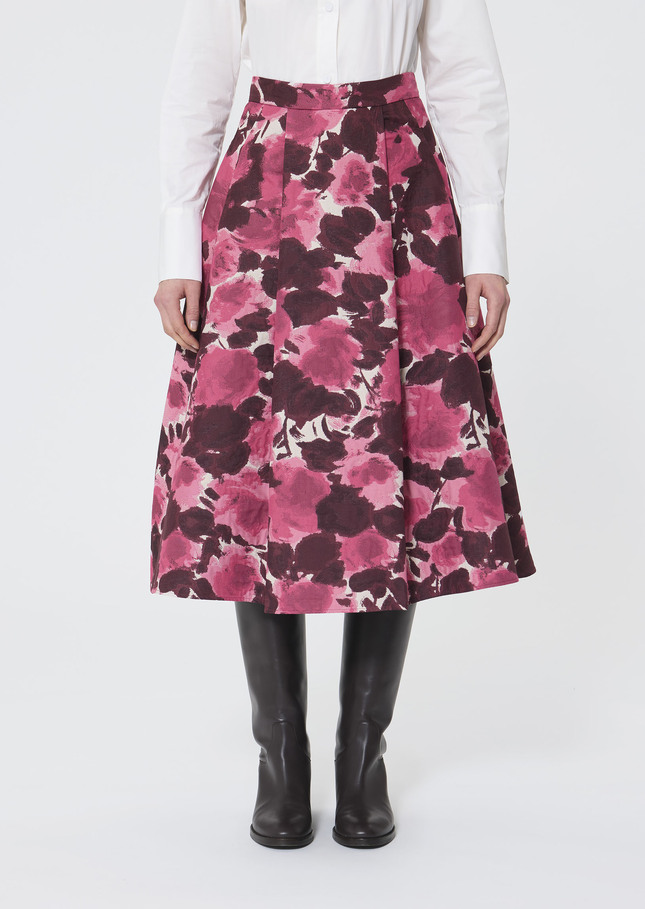 Joe Skirt ecru floral print Craie TARA JARMON US