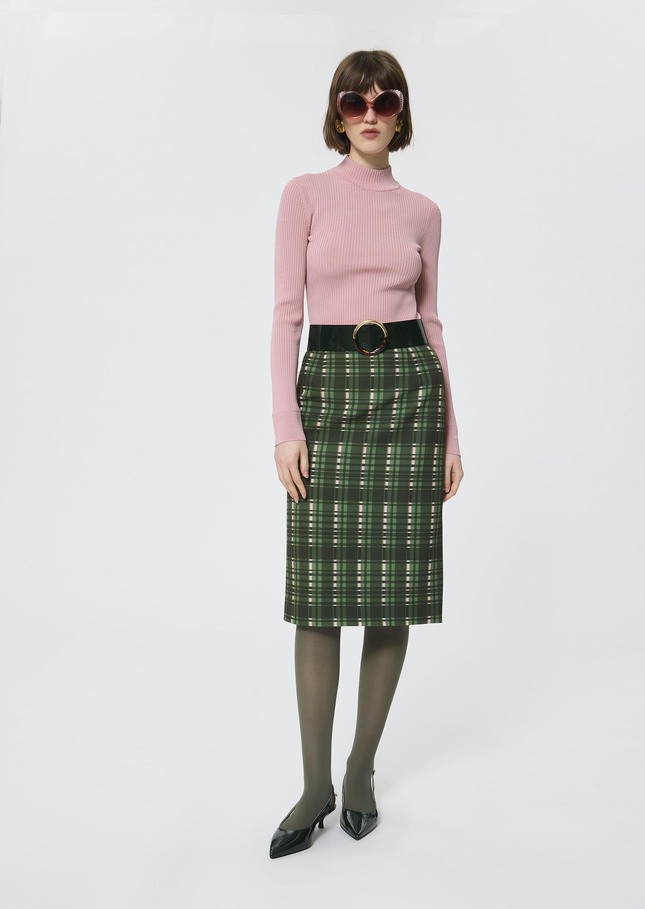 Jaden skirt green with a tartan check Cactus TARA JARMON US