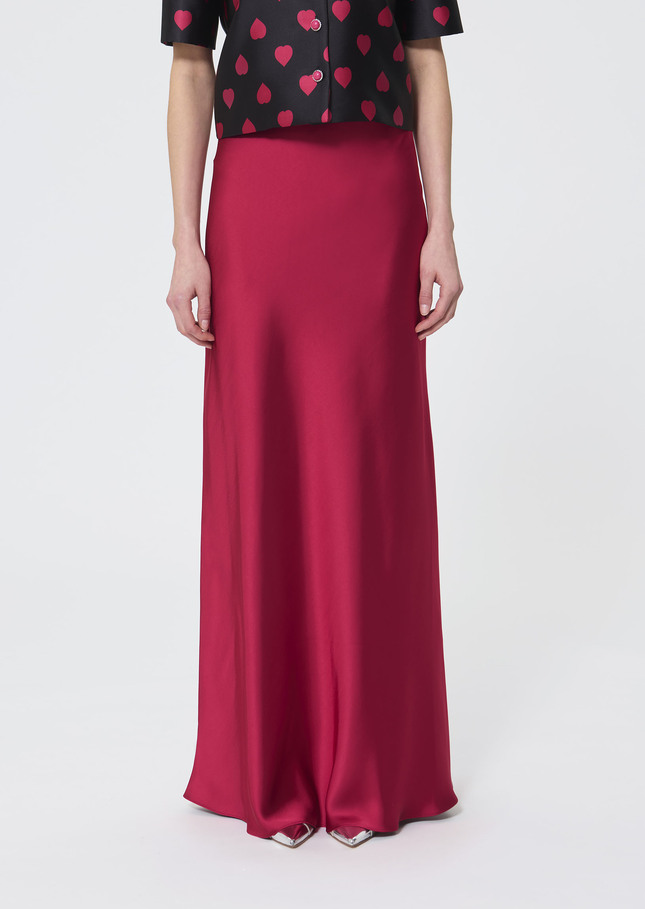 Jesta skirt red satin Garnet TARA JARMON US