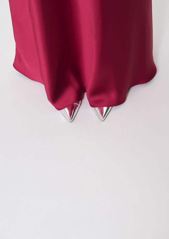 Jesta skirt red satin Garnet TARA JARMON US
