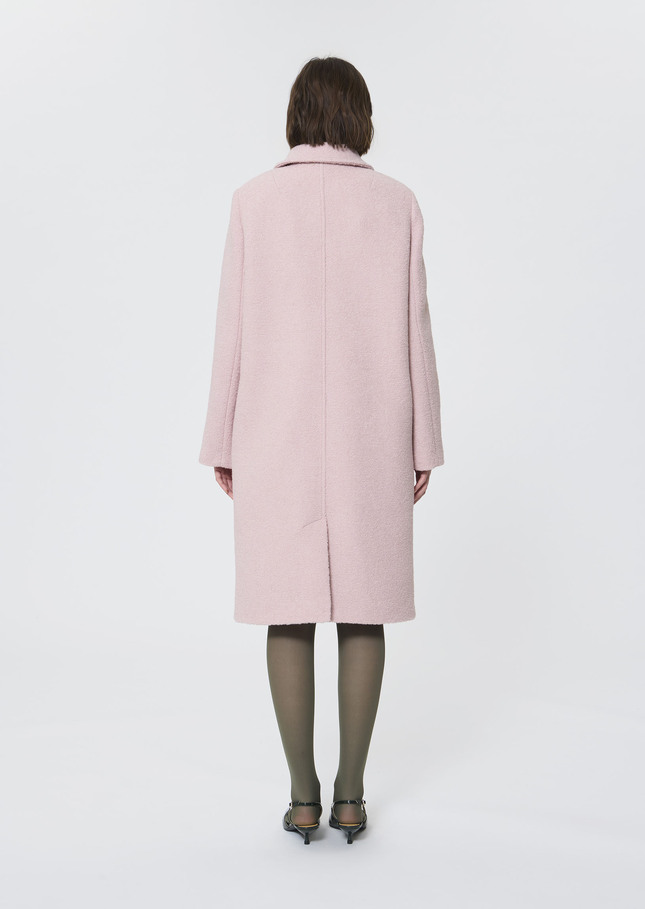 Marguerite Coat pink in bouclé wool Pink TARA JARMON US