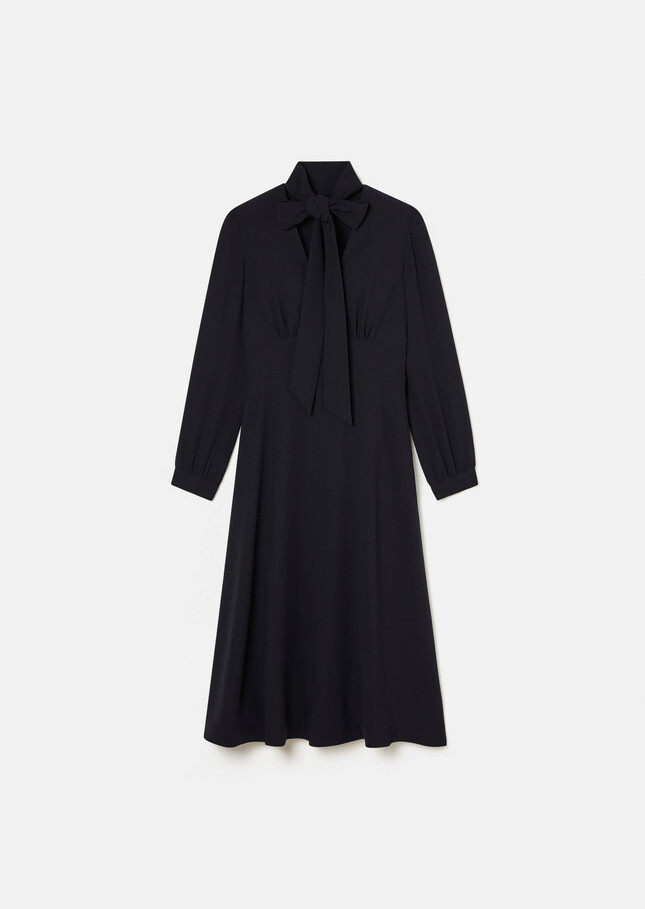 Rosalie Dress midnight blue crepe Night TARA JARMON US