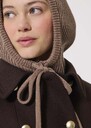 Agnes Hood beige wool Taupe color TARA JARMON US