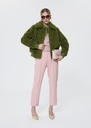 Bianca Jacket green faux fur boucle Cactus TARA JARMON US