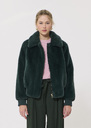 Bianca Jacket bottle green faux fur bouclé Green TARA JARMON US