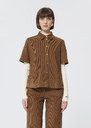 Camilia shirt beige corduroy Nut brown TARA JARMON US