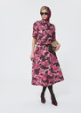 Carolane shirt ecru jacquard floral Craie TARA JARMON US
