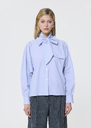Candya shirt blue striped poplin Blue TARA JARMON US